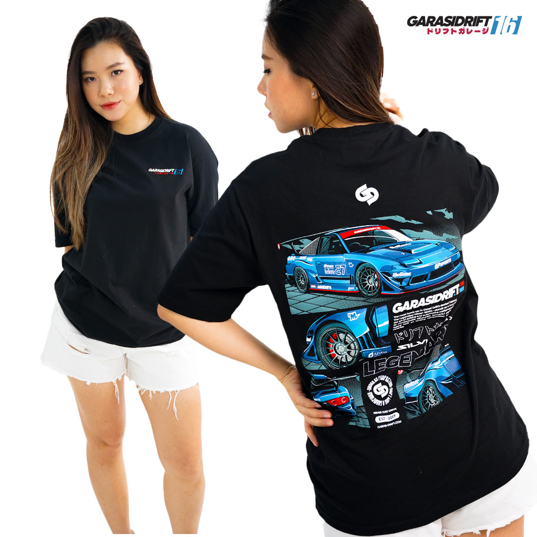 Garasi Drift T-Shirt The New Legendary 180SX Black