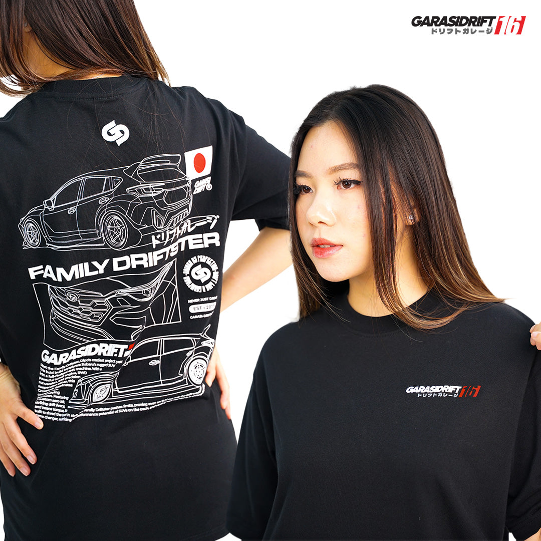 Garasi Drift T-Shirt The Family Driftster Crosstrek Black