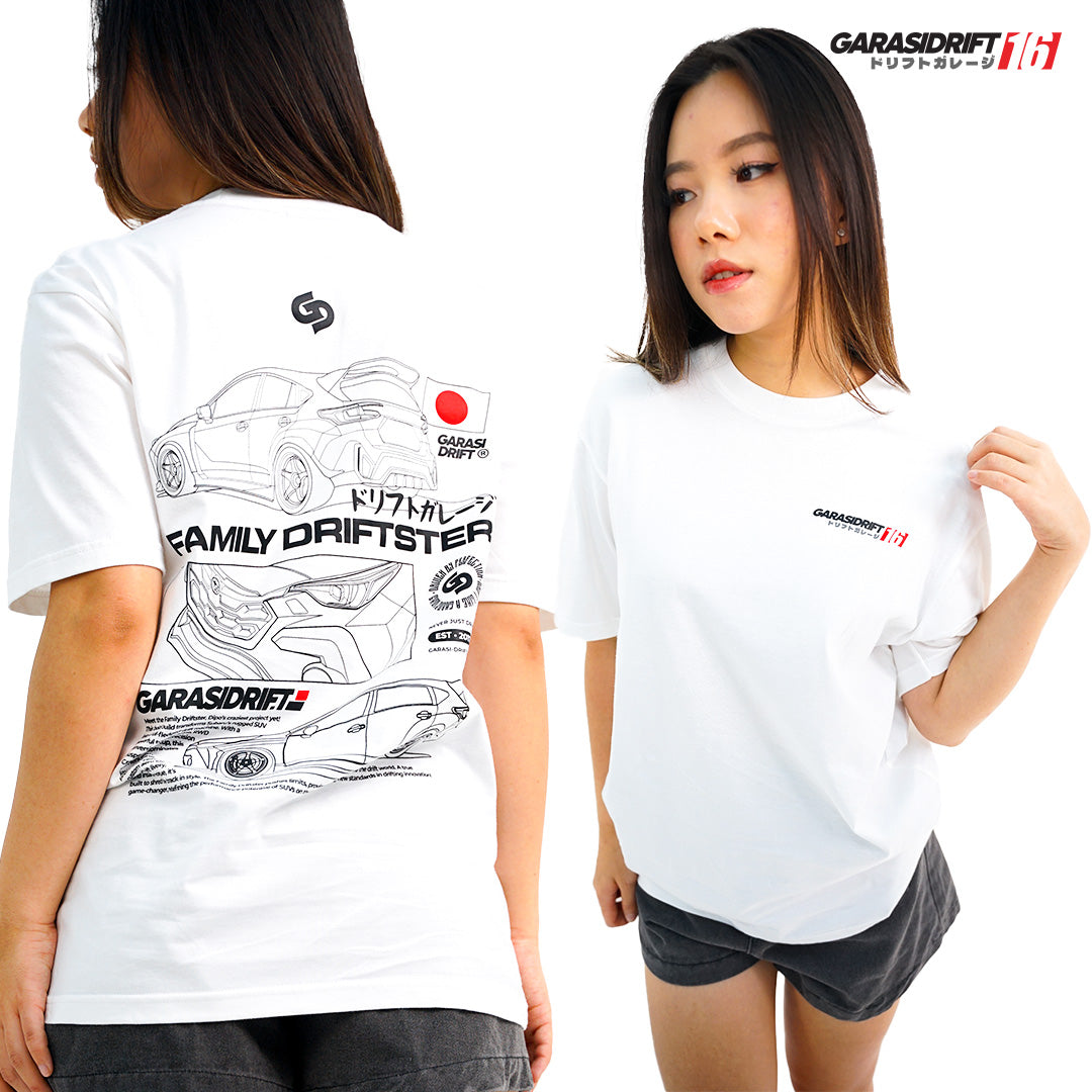 Garasi Drift T-Shirt The Family Driftster Crosstrek White