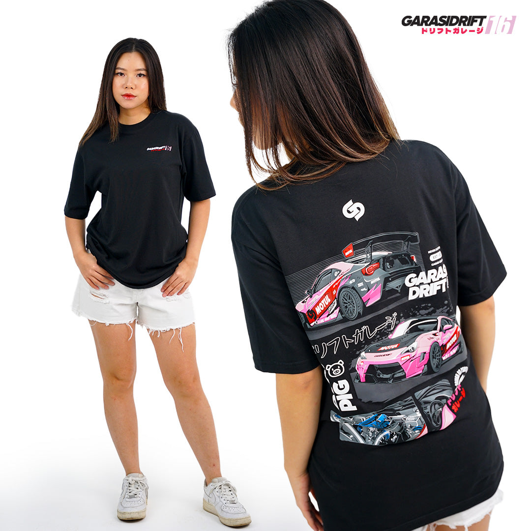 Garasi Drift T-Shirt The Last Drift Pig GT86 K24 Black