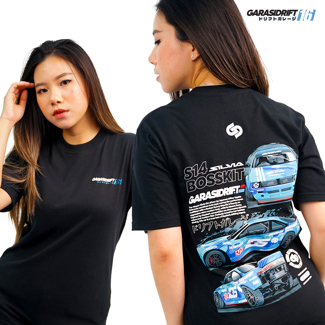 Garasi Drift T-Shirt The Boss Kit Sayaka S14 Black