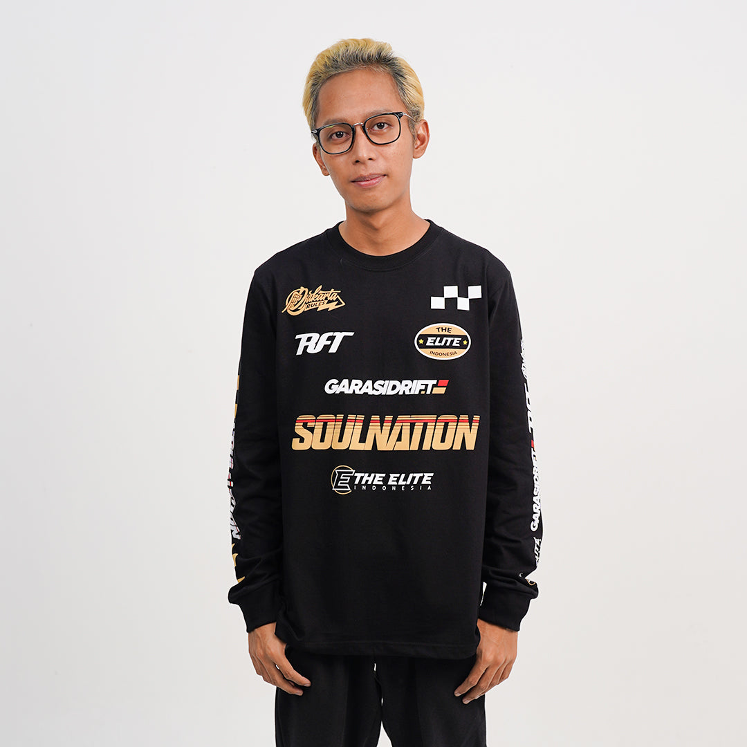 Garasi Drift X Soulnation Special Collaboration T-Shirt Long Sleeve Black