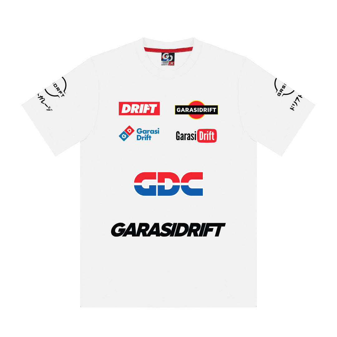 Garasi Drift Basic T-Shirt Classic Garasi Drift Team White