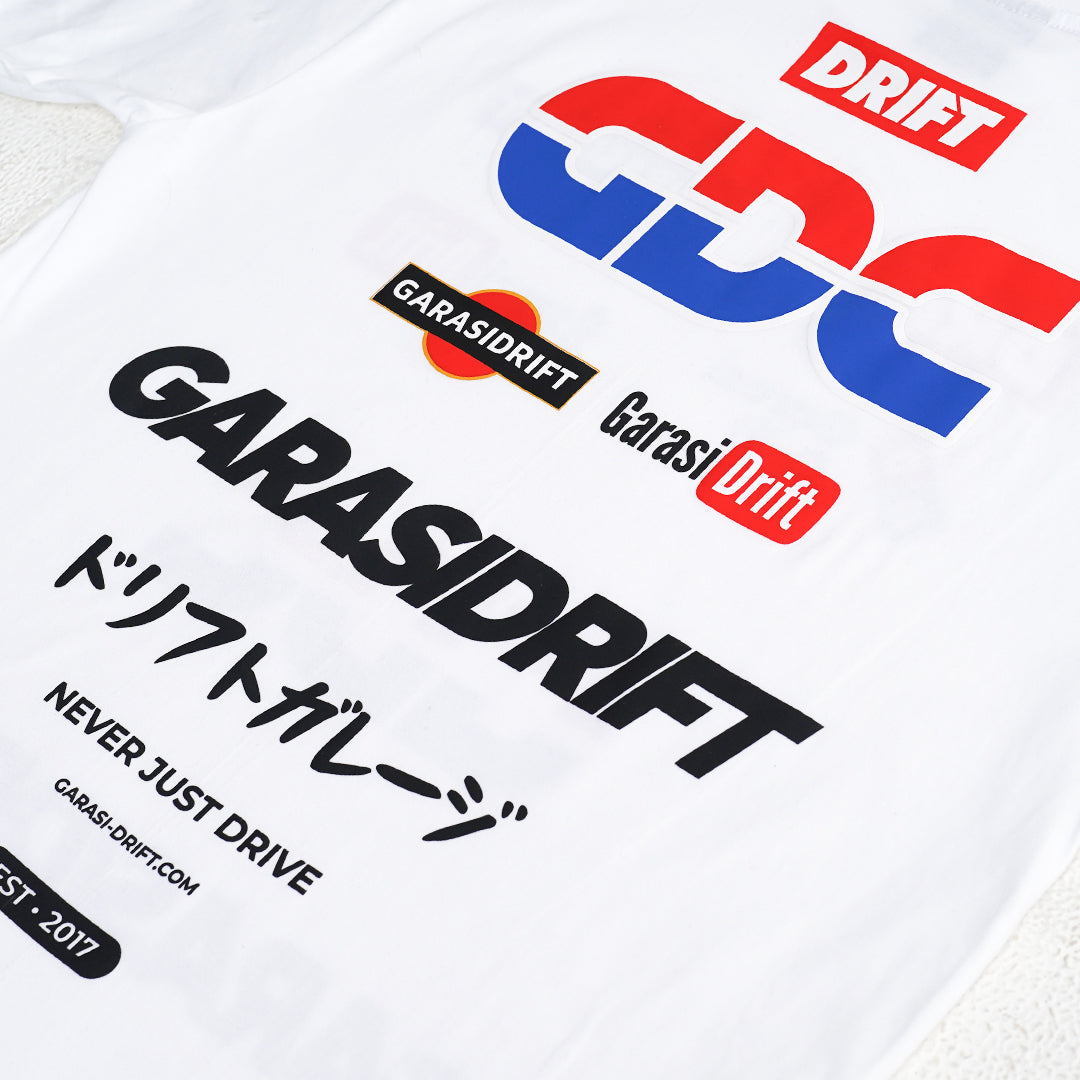 Garasi Drift Basic T-Shirt Classic Garasi Drift Team White