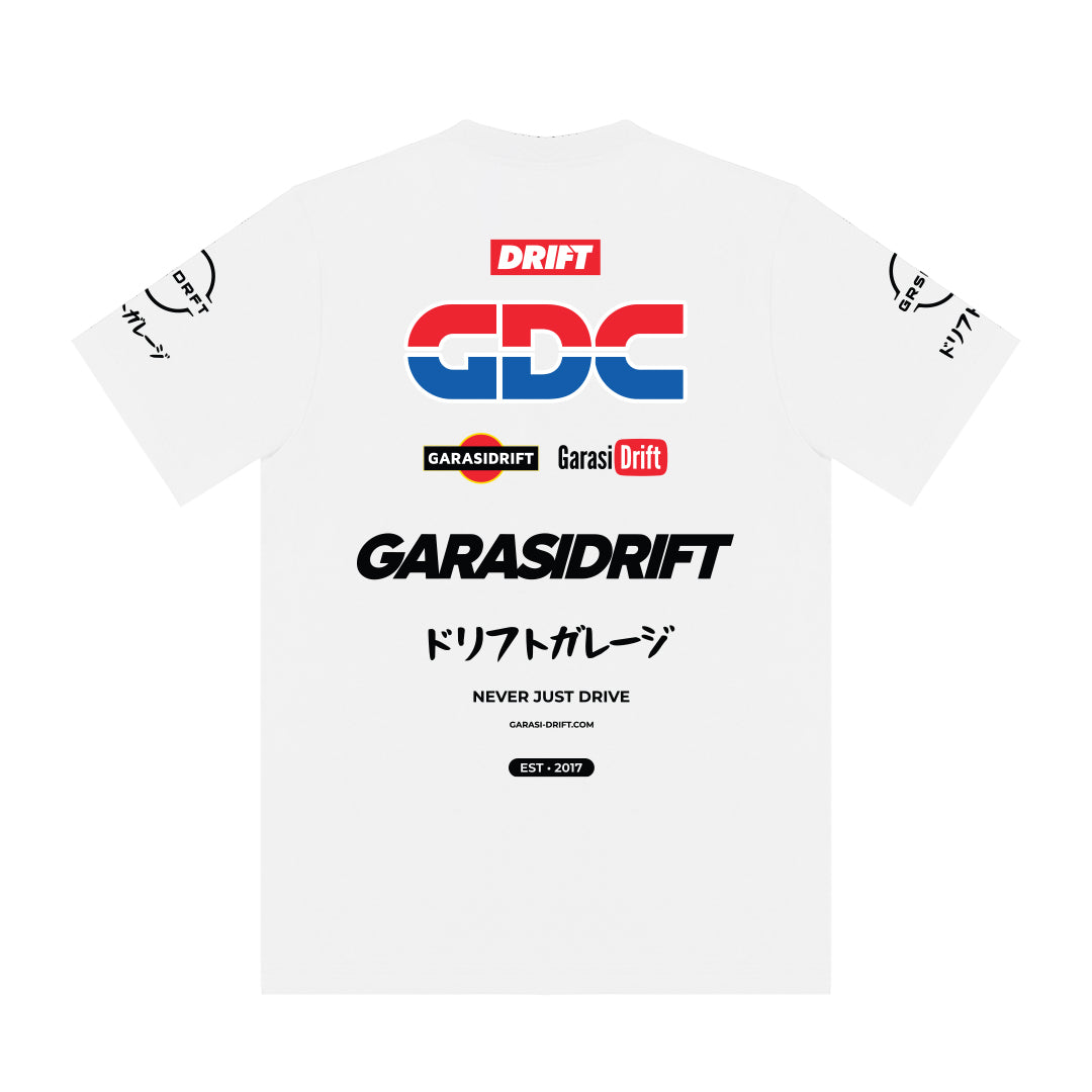 Garasi Drift Basic T-Shirt Classic Garasi Drift Team White