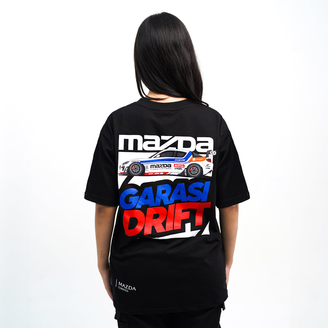 Garasi Drift x Mazda Special Collaboration T-Shirt RX-8 Black