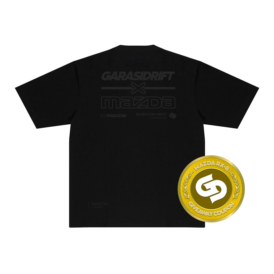 Garasi Drift x Mazda Special Collaboration T-Shirt Black on Black