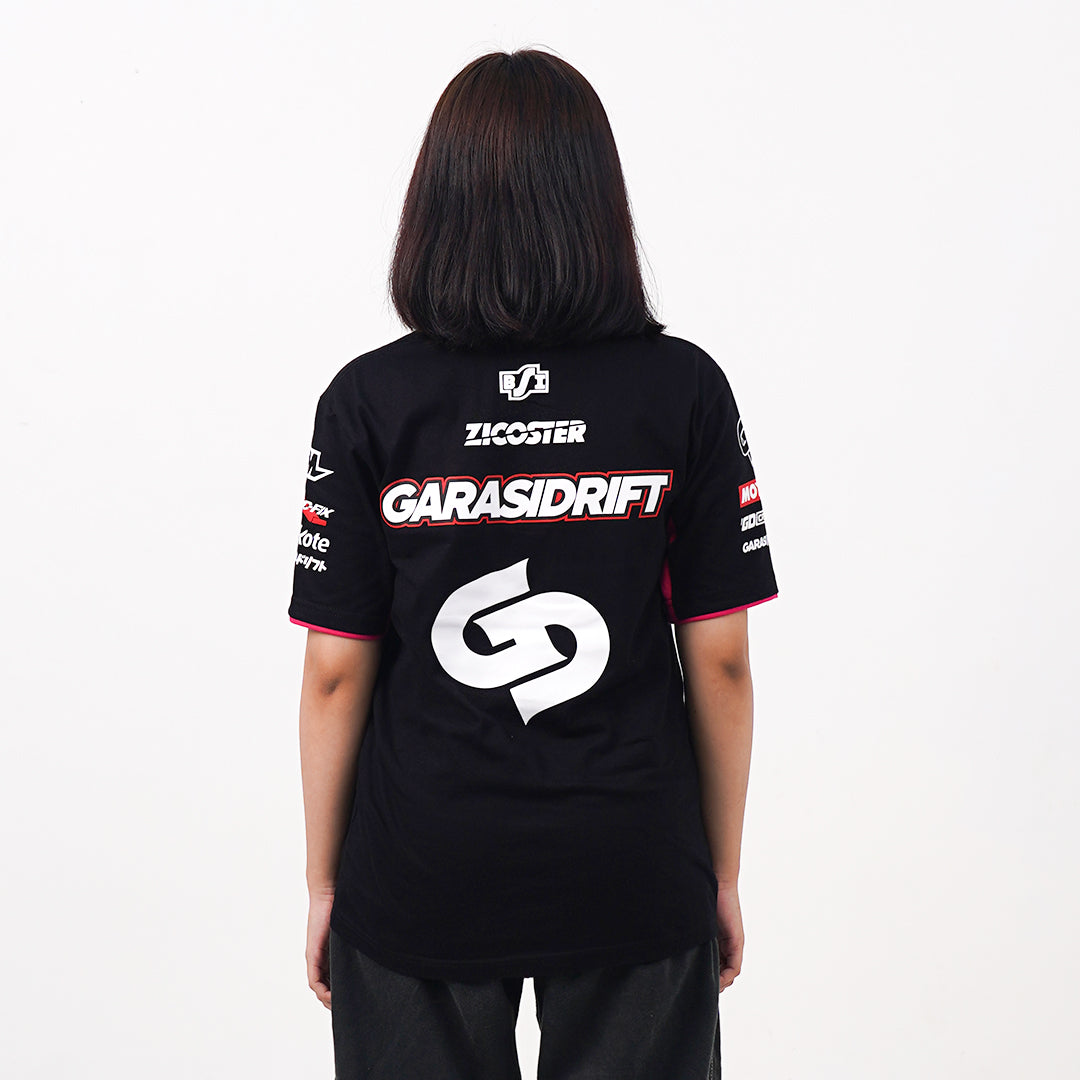 Garasi Drift Racing Team 2024 T-Shirt Black Pink