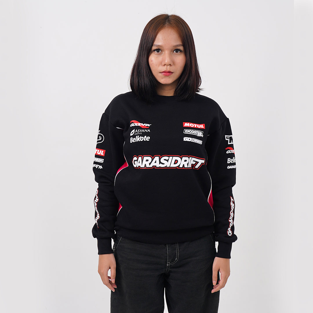 Garasi Drift Racing Team 2024 Crewneck Black Pink