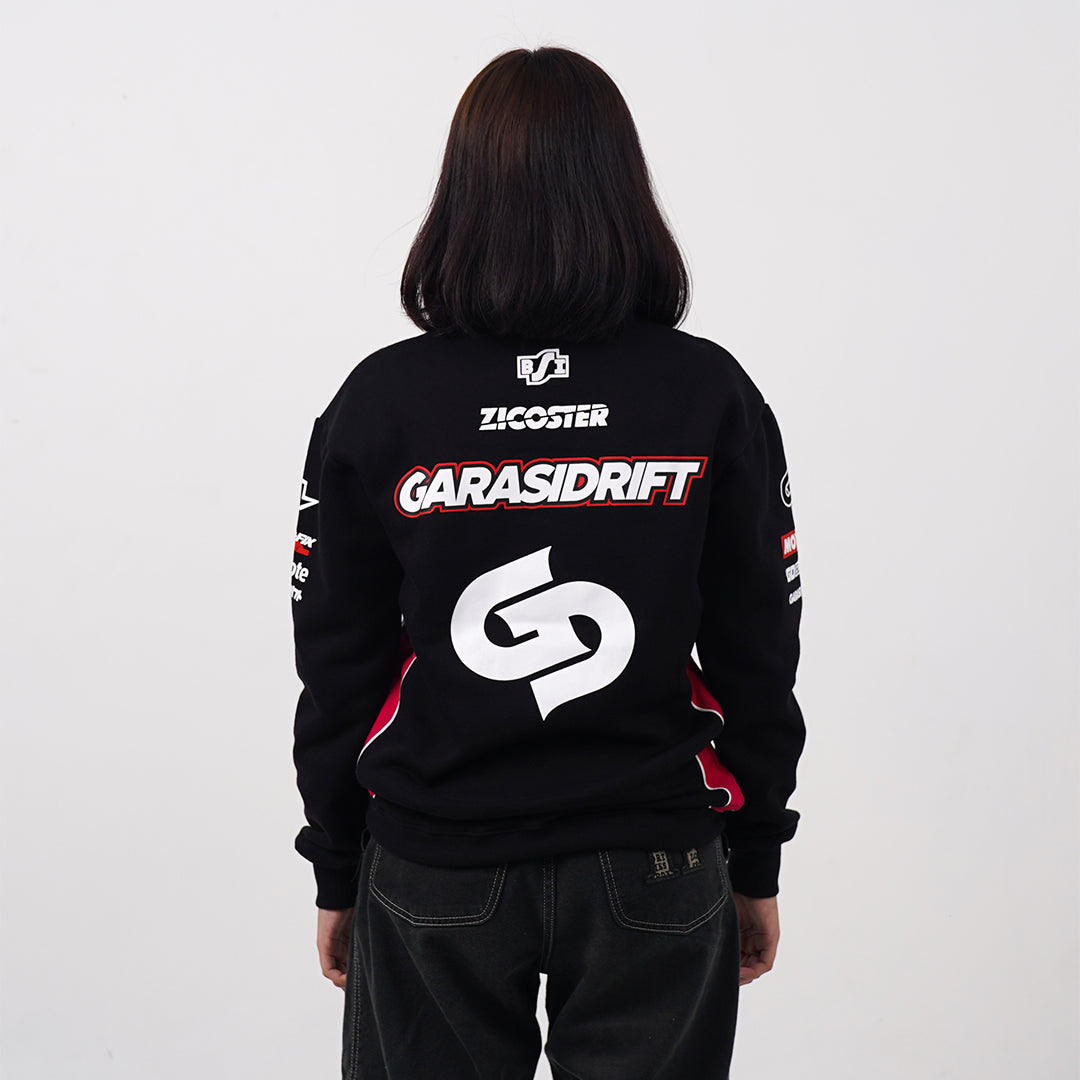 Garasi Drift Racing Team 2024 Crewneck Black Pink