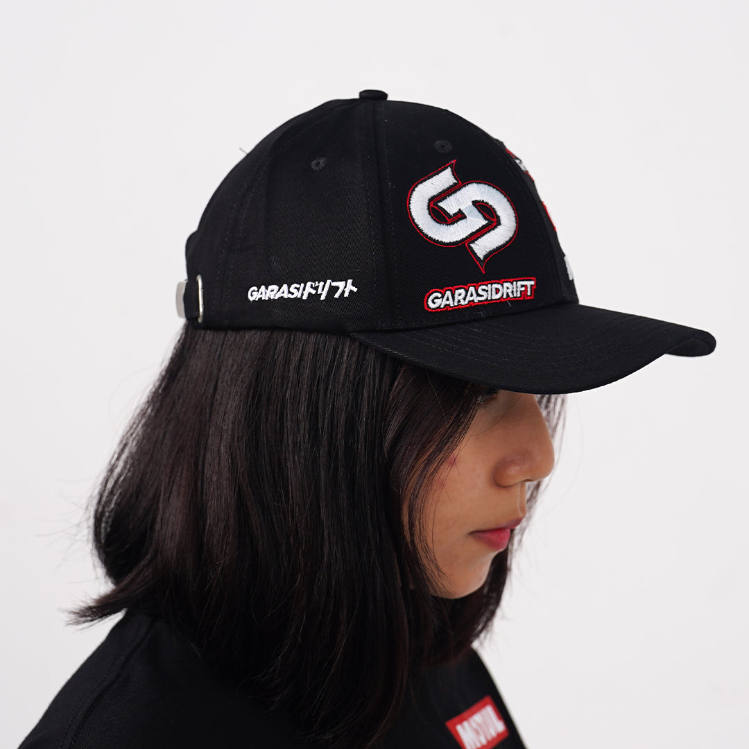 Garasi Drift Racing Team 2024 Baseball Cap Black Pink