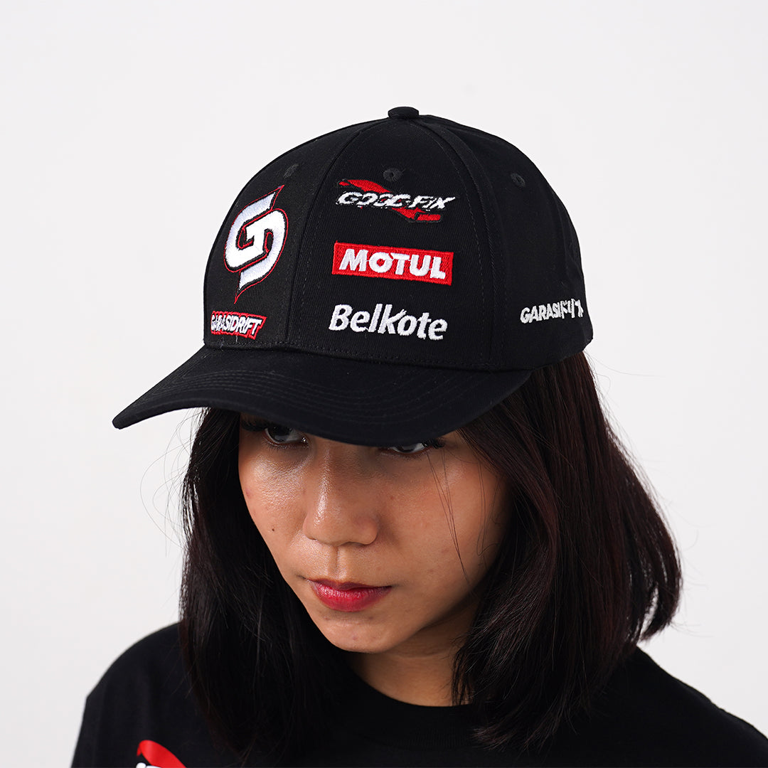 Garasi Drift Racing Team 2024 Baseball Cap Black Pink