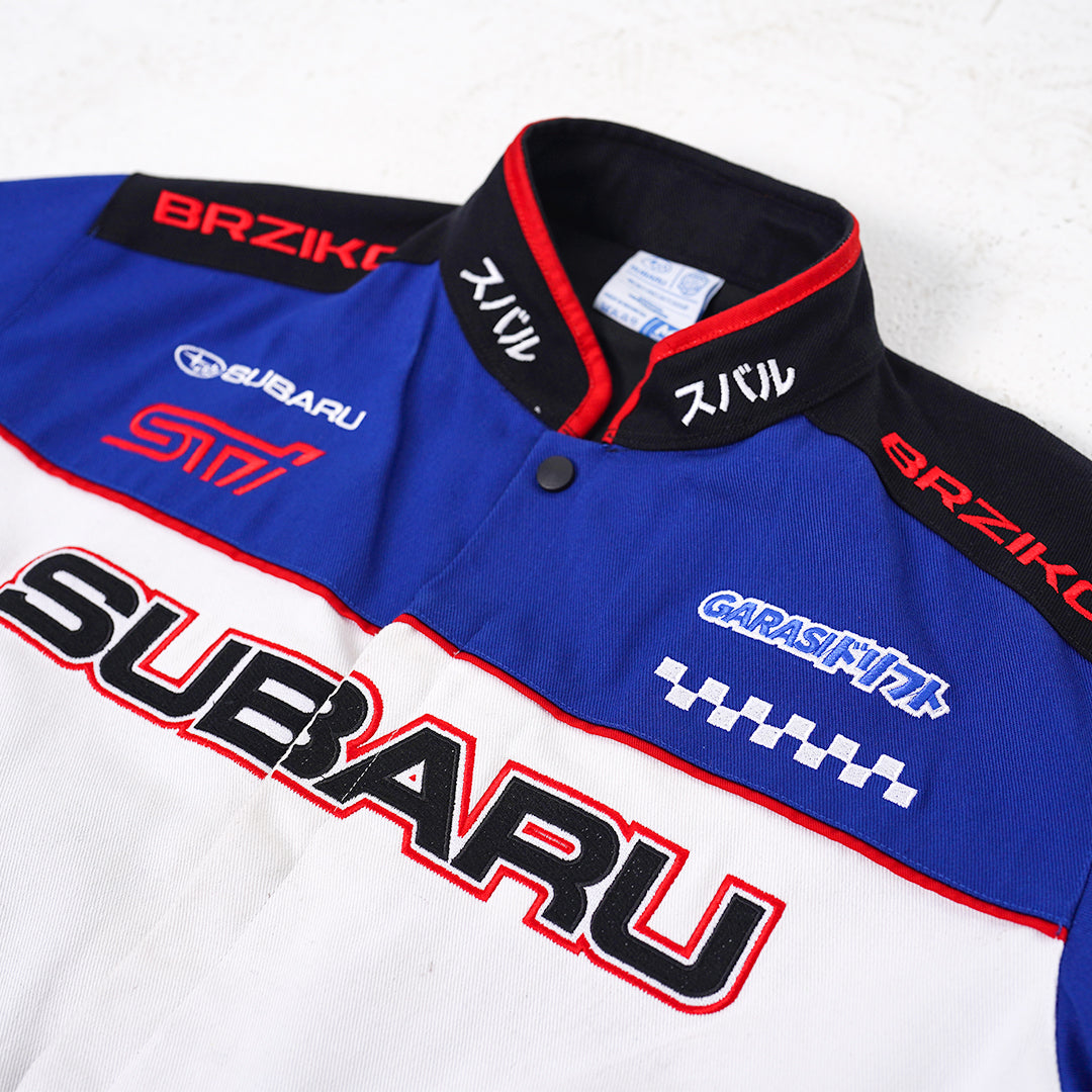 Garasi Drift X Subaru Apex Varsity Jacket Blue