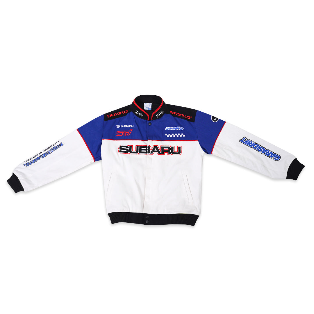 Garasi Drift X Subaru Apex Varsity Jacket Blue