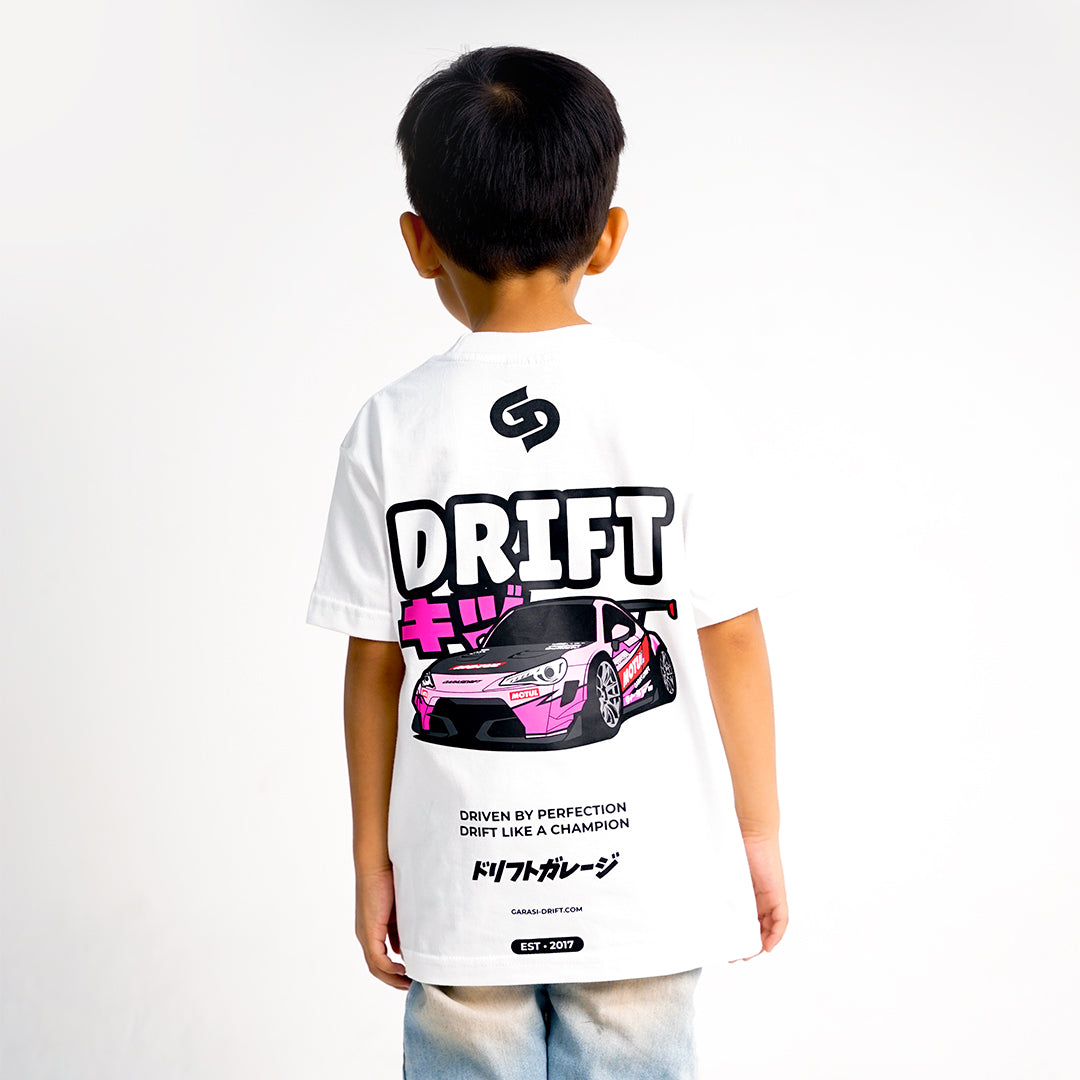 Garasi Drift Kids T-Shirt Drift Pig White