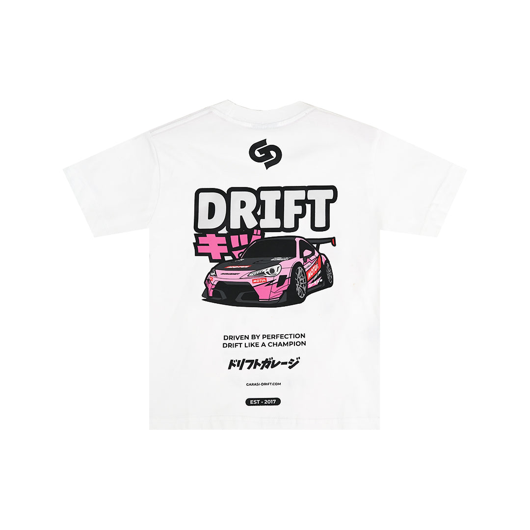 Garasi Drift Kids T-Shirt Drift Pig White