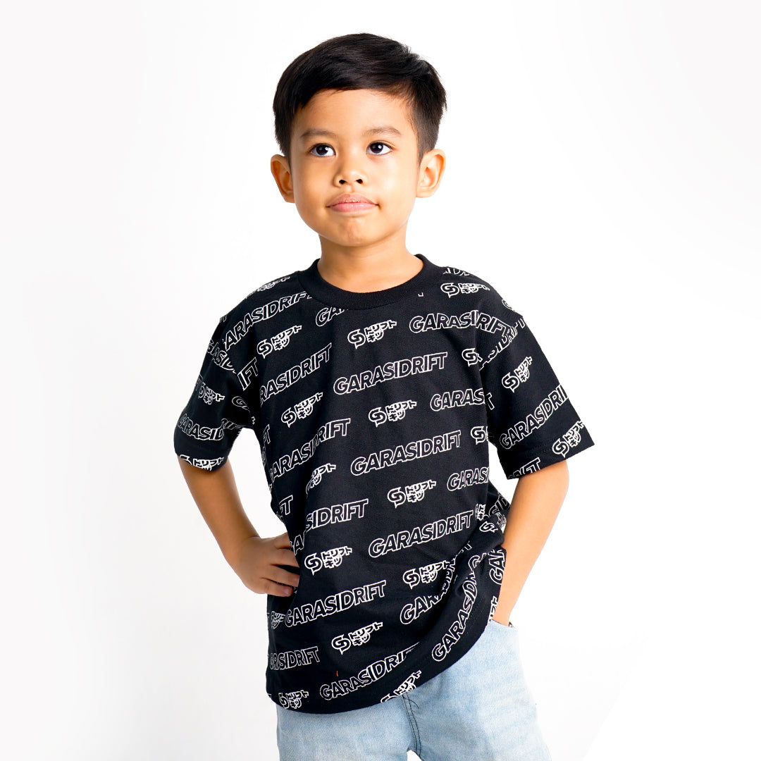 Garasi Drift Kids T-Shirt GD Pattern Black