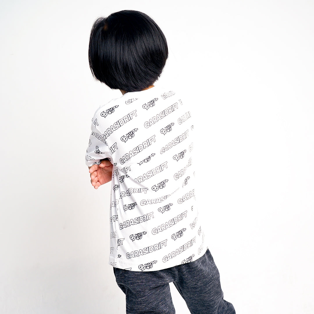 Garasi Drift Kids T-Shirt GD Pattern White