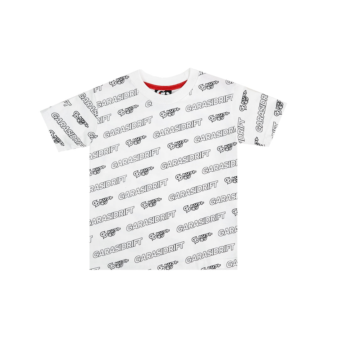 Garasi Drift Kids T-Shirt GD Pattern White