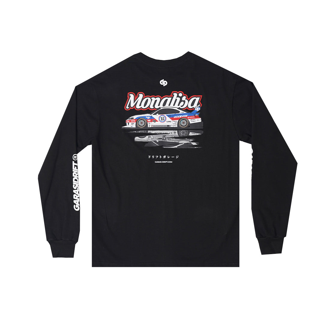 Garasi Drift T-Shirt Longsleeve Le Monalisa Tricolor Black