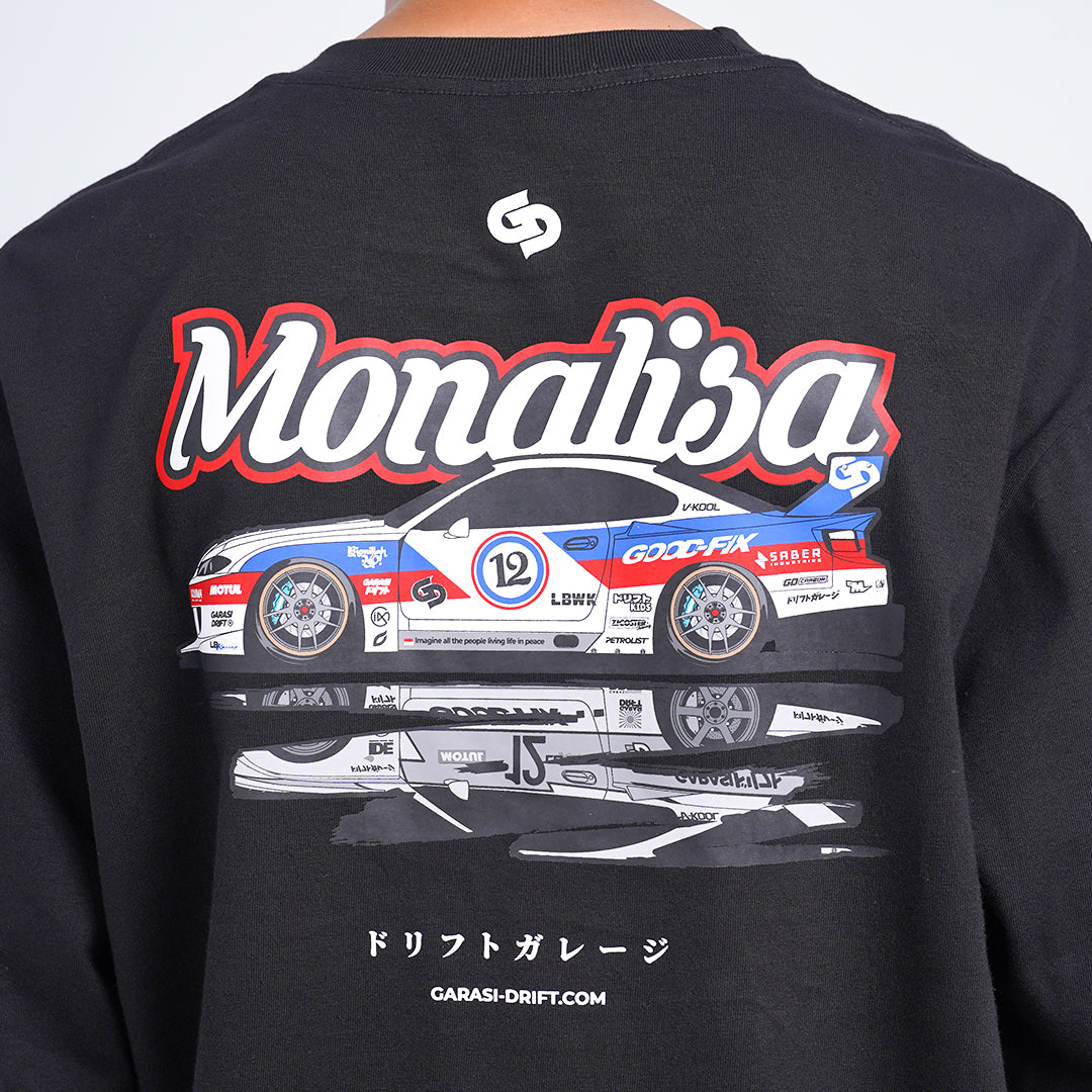 Garasi Drift T-Shirt Longsleeve Le Monalisa Tricolor Black