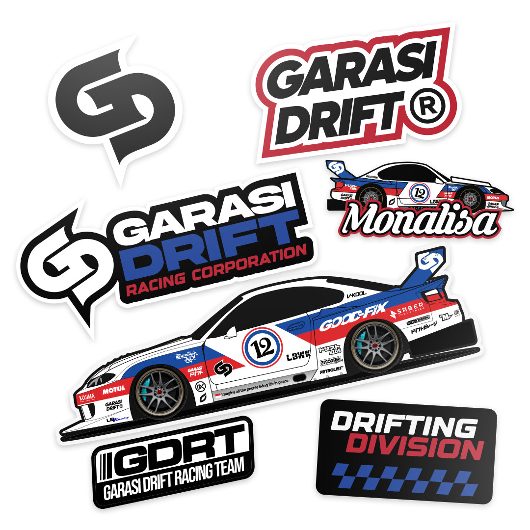 Garasi Drift Sticker Package Monalisa Tricolor