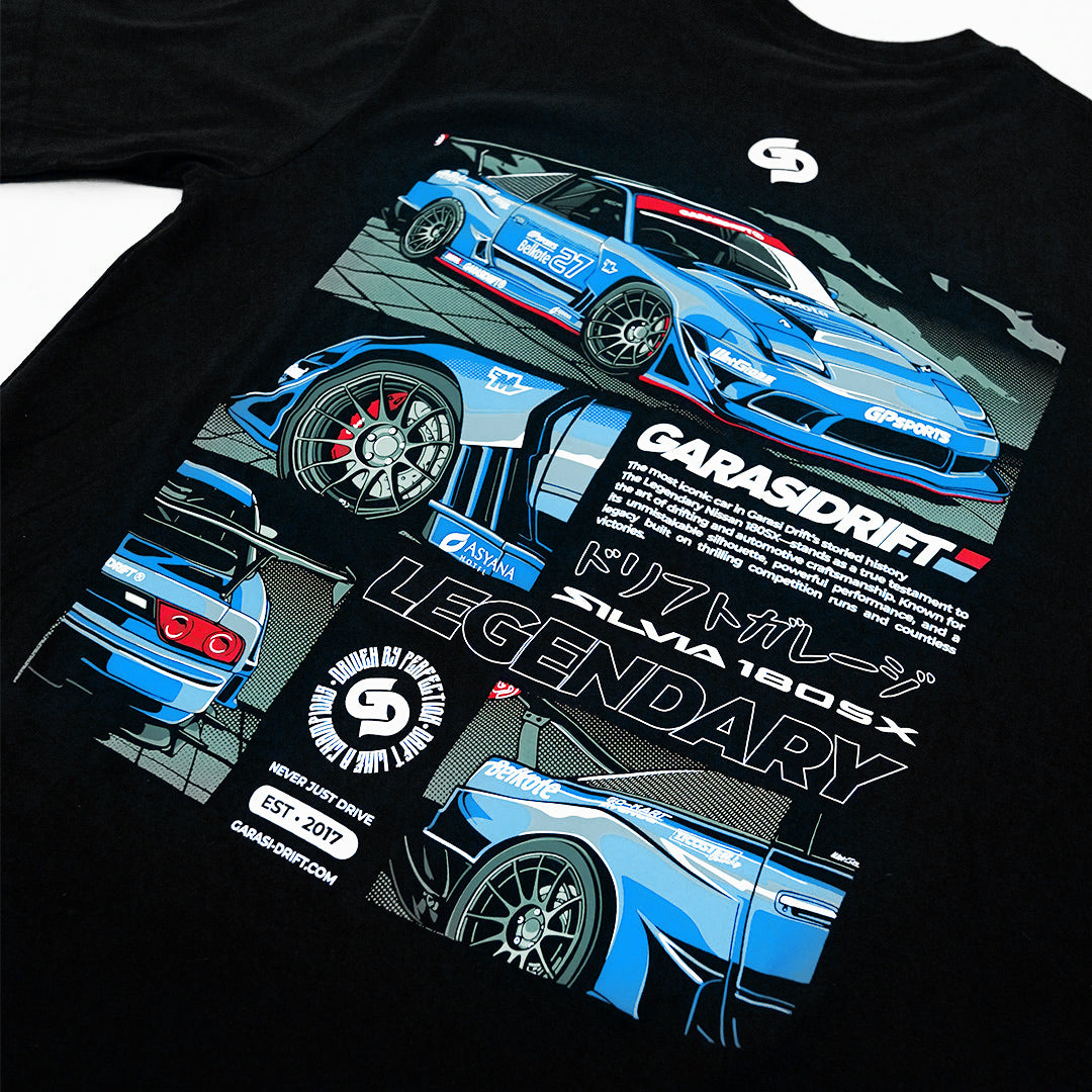 Garasi Drift T-Shirt The New Legendary 180SX Black