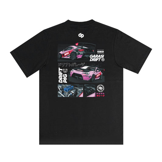 Garasi Drift T-Shirt The Last Drift Pig GT86 K24 Black