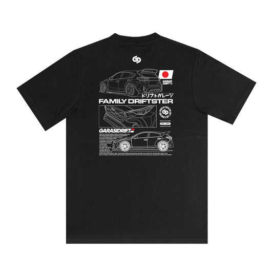 Garasi Drift T-Shirt The Family Driftster Crosstrek Black